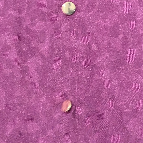 NWT I.N.STUDIOS WO SIZE 2X EGGPLANT PURPLE RUFFLE SLEEVES SOFT FLOWY SHIRT - Picture 6 of 12